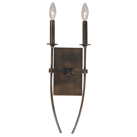 2-Light Polished Silver Maisonette Sconce